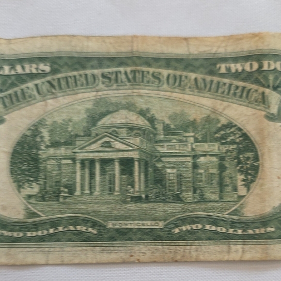 Vintage Rare Red Ink Two Dollar Bill 1928 G - Picture 4 of 8